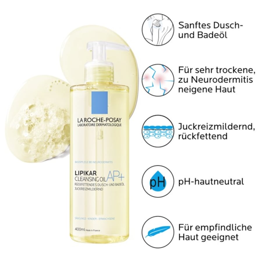 La Roche Posay Lipikar Dusch- und Badeöl AP+ 50% Rabatt für begrenzte Zeit