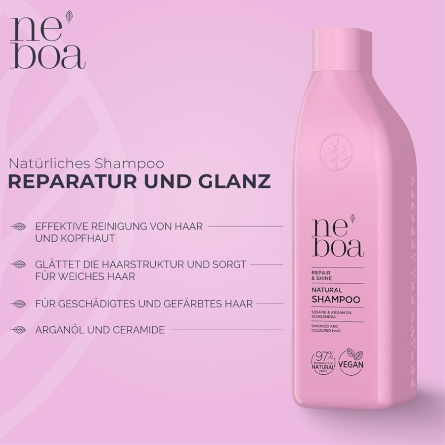 Repair & Shine Natural Shampoo Damaged & Coloured Hair von Neboa Riesige Ersparnisse