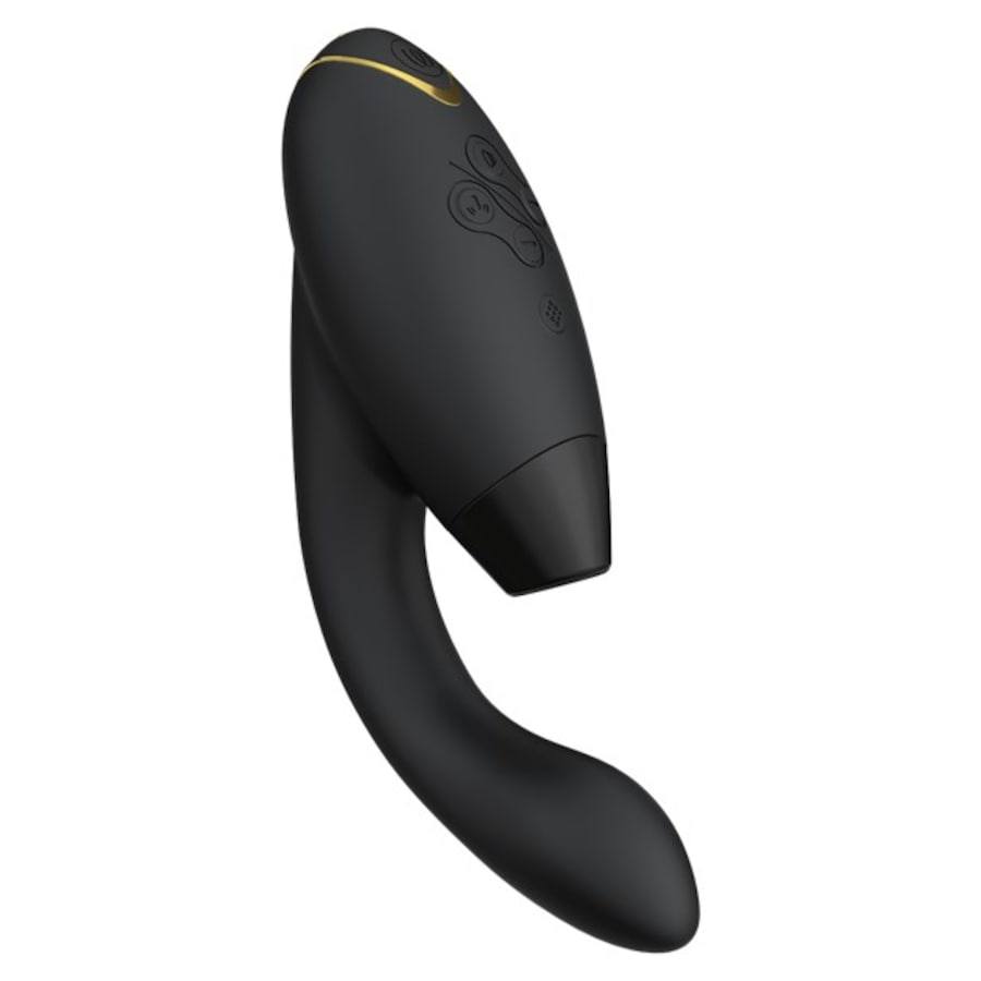 Duo 2 Luxuriöser Dual Stimulator Mit Pleasure Air Technologie Für Die Klitoris Und Vibration für den G-Punkt Black von Womanizer Rabatte dieses Monats