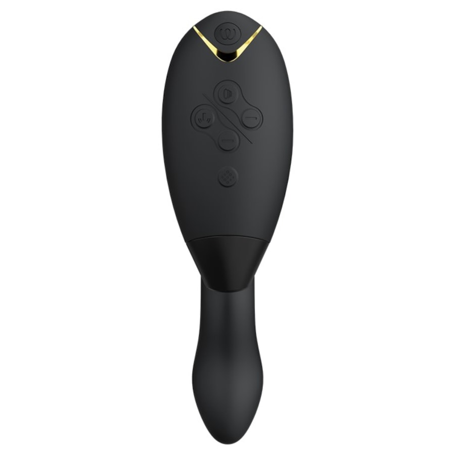 Duo 2 Luxuriöser Dual Stimulator Mit Pleasure Air Technologie Für Die Klitoris Und Vibration für den G-Punkt Black von Womanizer Rabatte dieses Monats