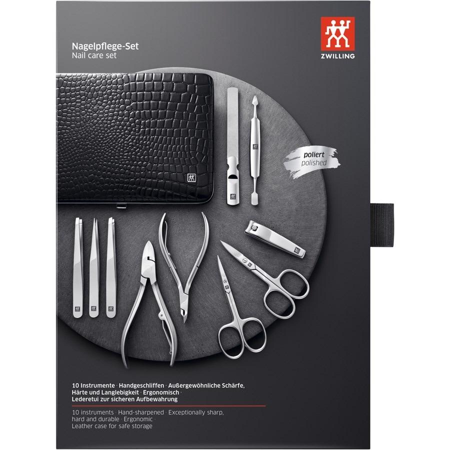 Sets 10-tlg. Maniküre/Pediküre-Etui Schwarzem Rindleder von Zwilling Beauty Riesige Ersparnisse