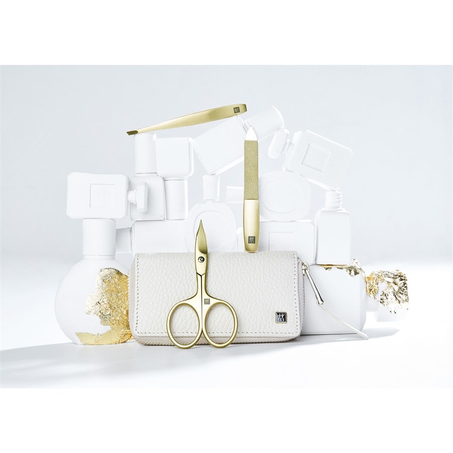 Sets 3-tlg. Maniküre/Pediküre-Etui Beigefarbenem Rindleder von Zwilling Beauty Riesige Rabatte
