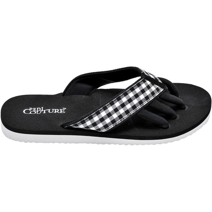 Pediküre Sandalen Gingham Print von Pedi Couture Kostenlose Rückgabe