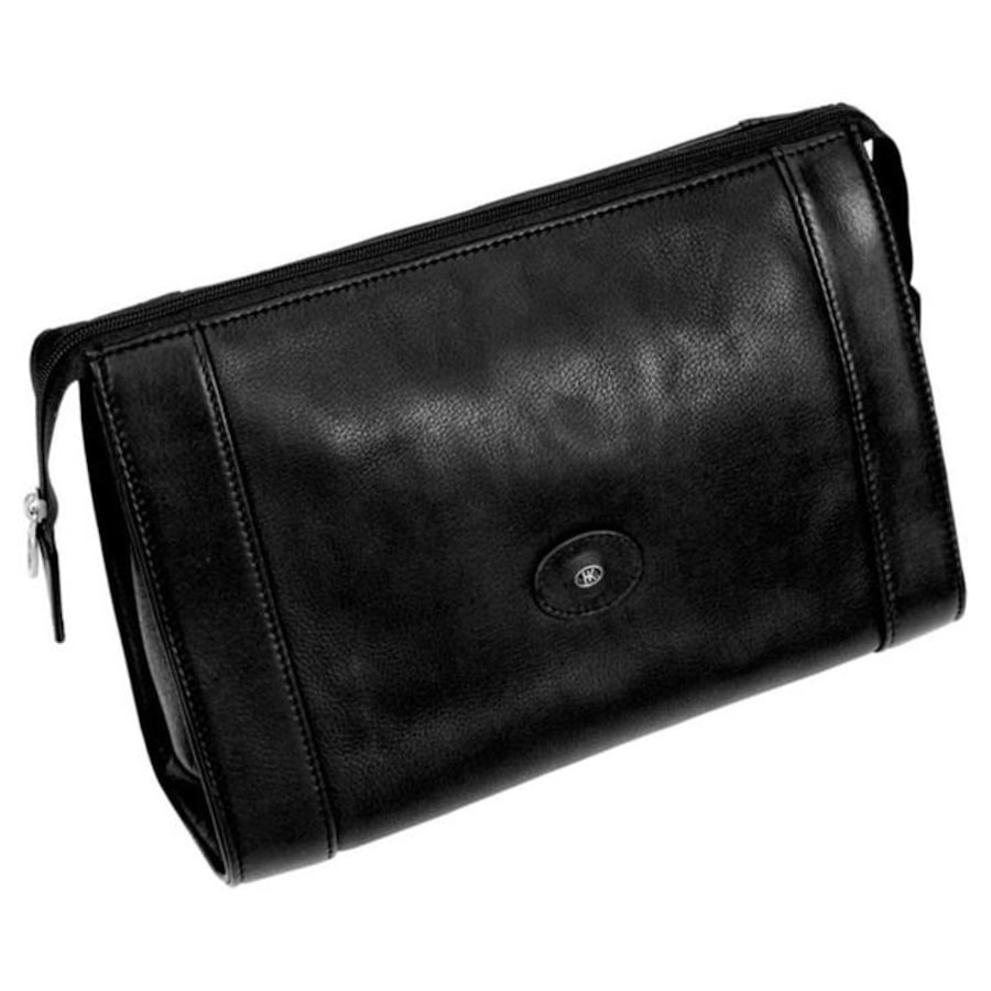 Kulturtaschen Toilette-Tasche Amalfi-Vollrindleder 290 x 185 x 110 mm von Hans Kniebes