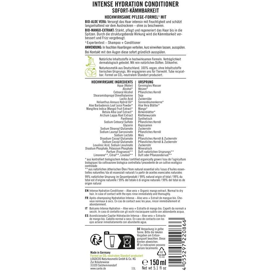 Spülung Intense Hydration Conditioner von Sante Naturkosmetik Heißer Verkauf