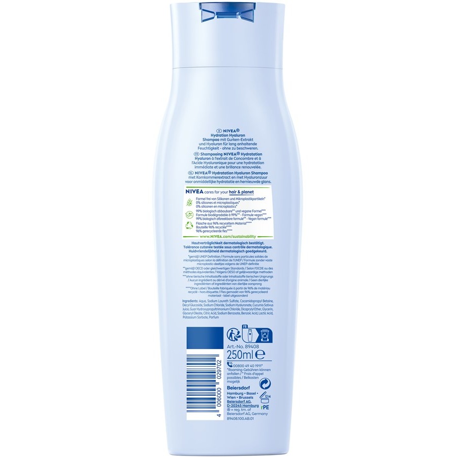 Shampoo Hair Care Hydration Hyaluron Feuchtigkeits-Shampoo von NIVEA Neueste Stile