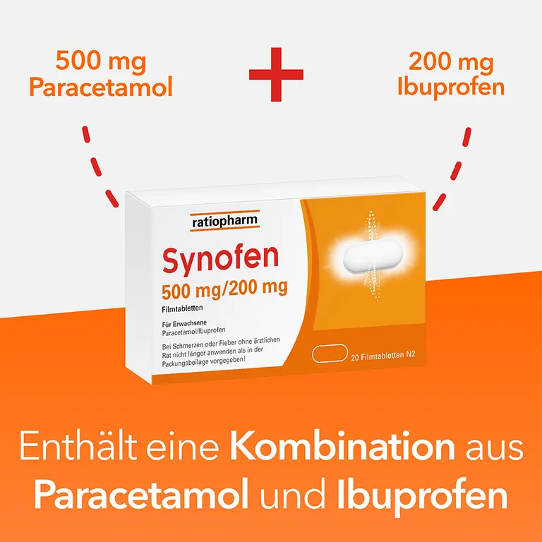 shopapotheke Synofen - mit Ibuprofen und Paracetamol - Jetzt 20% mit dem Code "synofen20" sparen* Fabrik Onlineshop