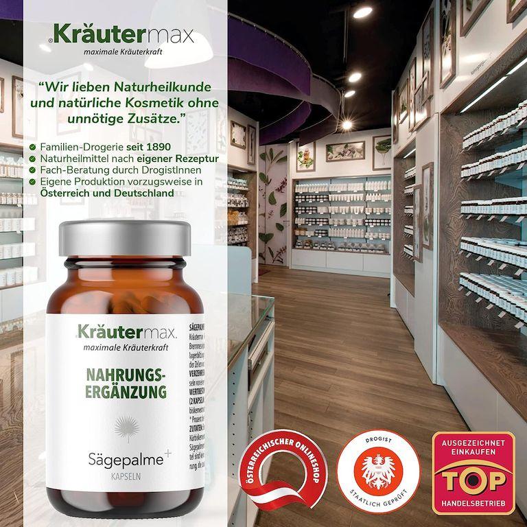shopapotheke Kräutermax Sägepalme plus Brennnessel und Kürbiskern Kapseln Bestseller