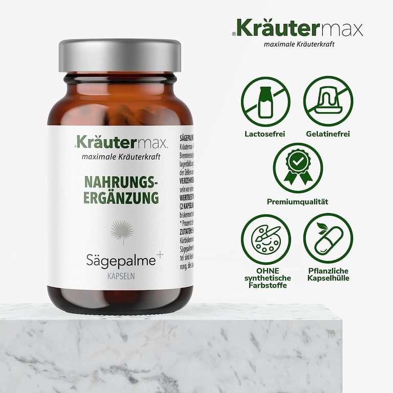 shopapotheke Kräutermax Sägepalme plus Brennnessel und Kürbiskern Kapseln Bestseller