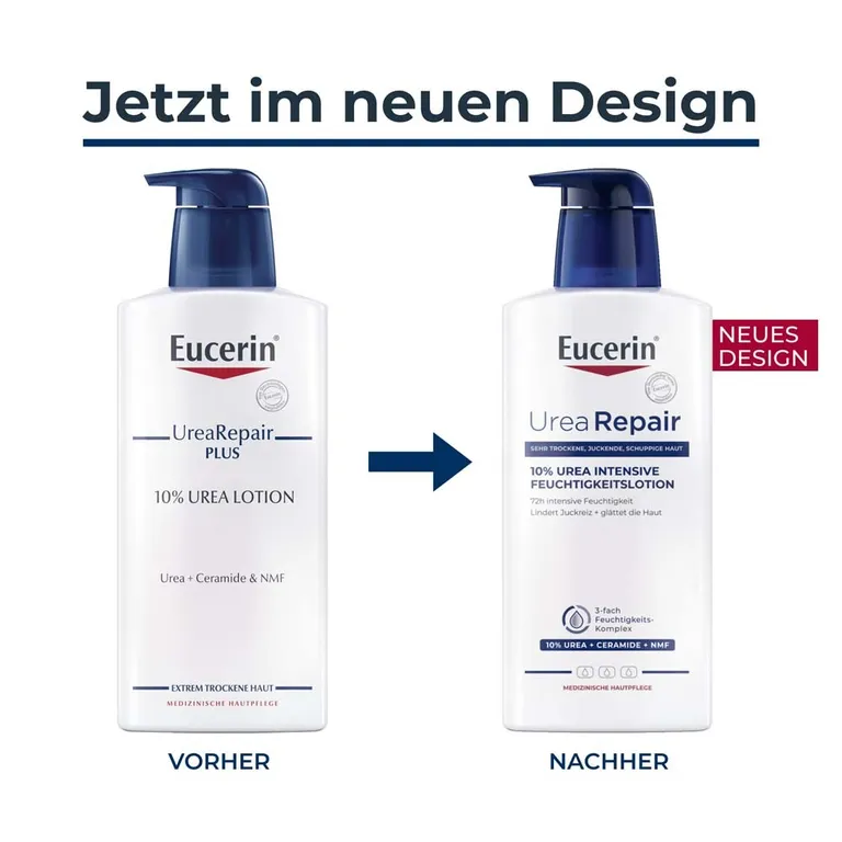 shopapotheke Eucerin® UreaRepair 10% Urea Intensive Feuchtigkeitslotion – Körperlotion für sehr trockene bis extrem trockene Haut - Jetzt 20% sparen mit Code "eucerin20" + Eucerin AtopiControl Hydro-Lotion 20ml GRATIS Begrenzte Freigabe
