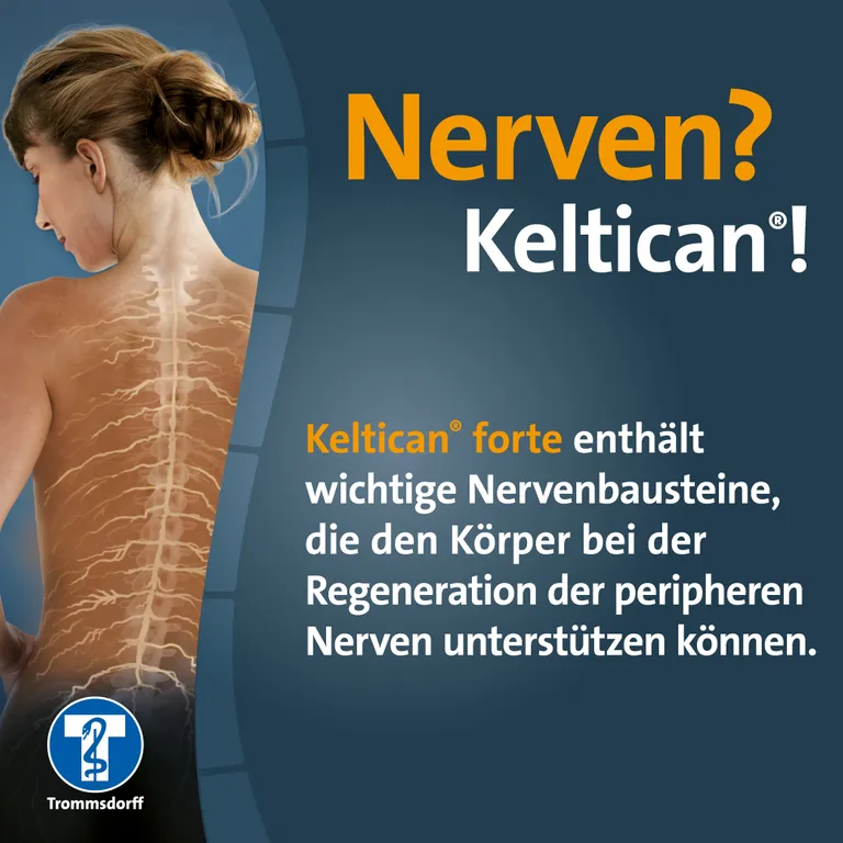 shopapotheke Keltican® forte Kapseln mit Uridinmonophosphat (UMP) Vitamin B12 und Folsäure zur Unterstützung der Nervenregeneration JETZT KAUFEN