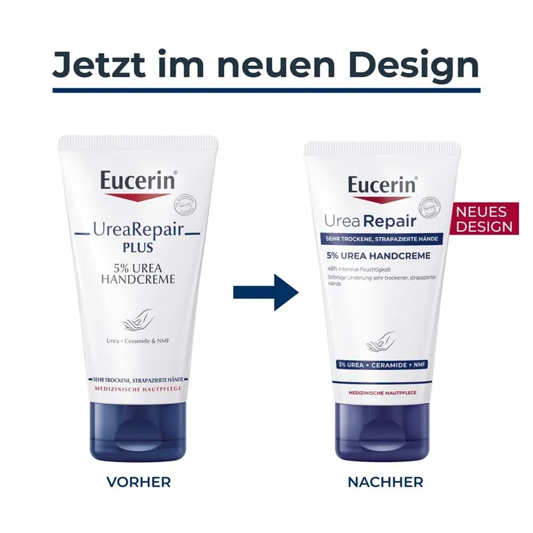 shopapotheke Eucerin® UreaRepair 5% Urea Handcreme – intensive Pflege für sehr trockene und strapazierte Hände - Jetzt 20% sparen mit Code "eucerin20" + Eucerin AtopiControl Hydro-Lotion 20ml GRATIS Bis zu 65% Rabatt