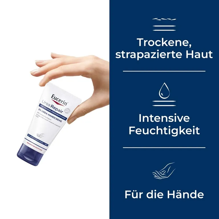 shopapotheke Eucerin® UreaRepair 5% Urea Handcreme – intensive Pflege für sehr trockene und strapazierte Hände - Jetzt 20% sparen mit Code "eucerin20" + Eucerin AtopiControl Hydro-Lotion 20ml GRATIS Bis zu 65% Rabatt