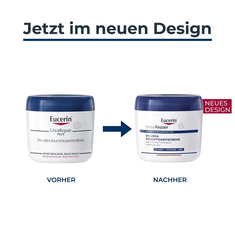 shopapotheke Eucerin® UreaRepair 5% Urea Feuchtigkeitscreme – Pflegecreme für trockene bis sehr trockene Haut - Jetzt 20% sparen mit Code "eucerin20" + Eucerin AtopiControl Hydro-Lotion 20ml GRATIS 50% Rabatt mit kostenlosem Versand