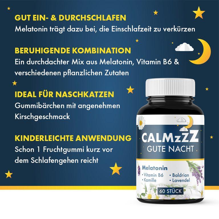 shopapotheke CalmZzz Gute Nacht Melatonin Gummibärchen Schlussverkauf