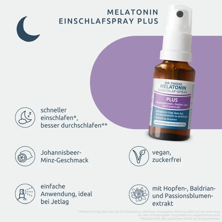 shopapotheke DR. THEISS Melatonin Einschlaf-Spray Plus Fabrik Onlineshop