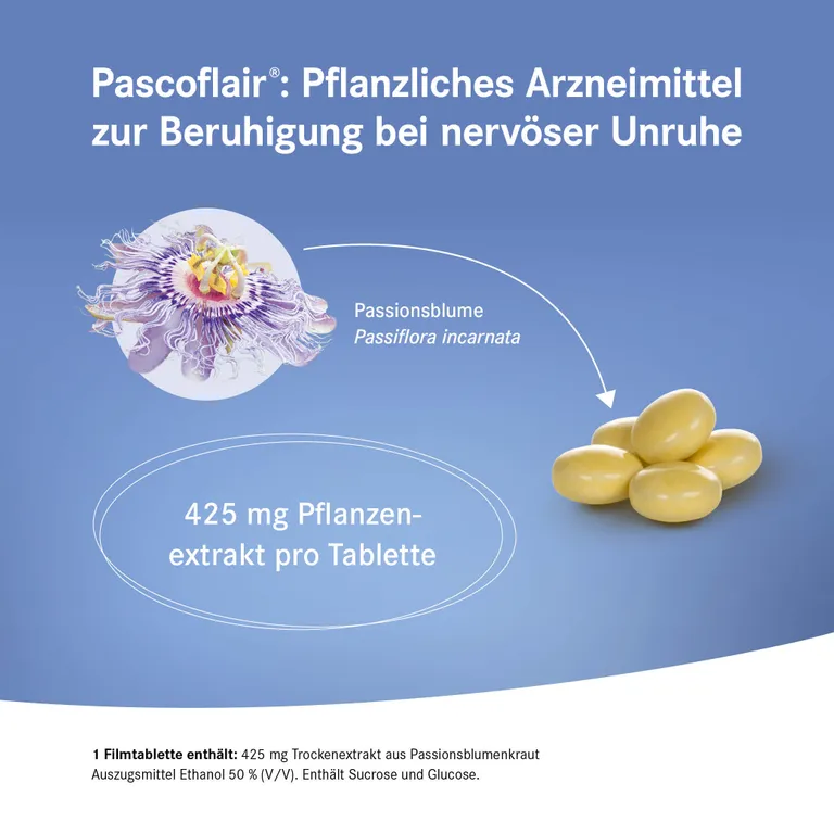 shopapotheke Pascoflair® pflanzliches Beruhigungsmittel mit Passionsblume bei innerer Unruhe z.B. durch Stress Rabatt