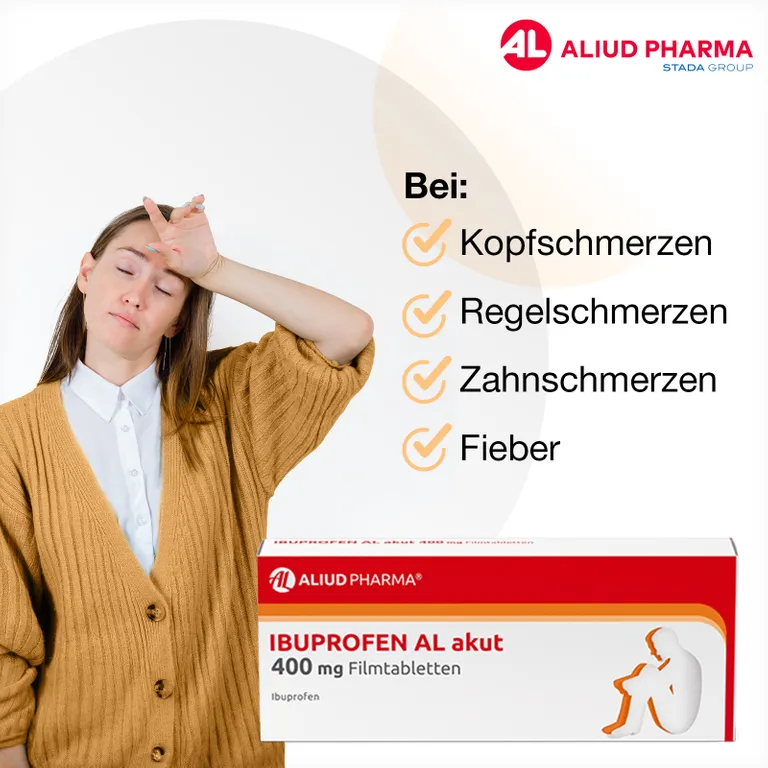 shopapotheke Ibuprofen AL akut 400 mg Filmtabletten bei akuten Schmerzen Jubiläumsangebot