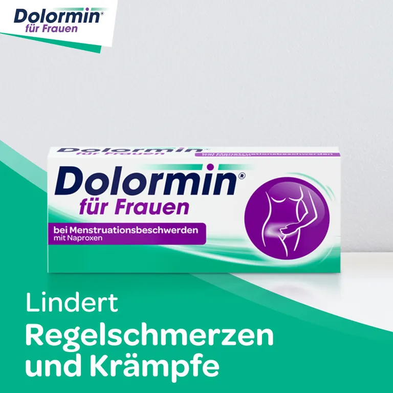shopapotheke Dolormin für Frauen bei Menstruationsbeschwerden mit Naproxen Top Angebot