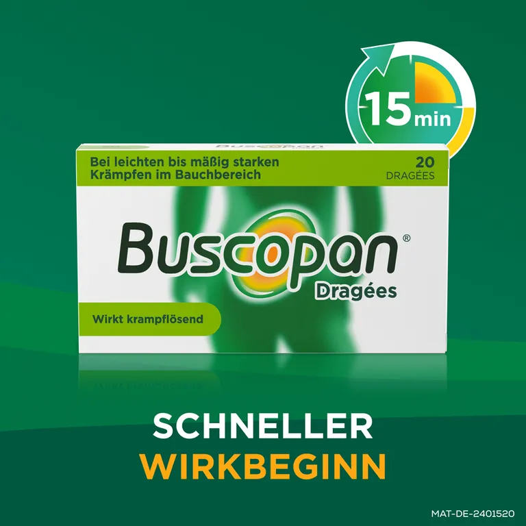 shopapotheke Buscopan® Dragées mit Butylscopolamin bei leichten bis mäßig starken Bauchschmerzen und Bauchkrämpfen - Jetzt 10% mit dem Code nattermann10 sparen* Neueste Mode