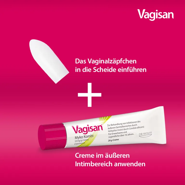 shopapotheke Vagisan Myko Kombi 3 Tage: Vaginalzäpfchen und Creme zur Behandlung von Scheidenpilz Online Outlet