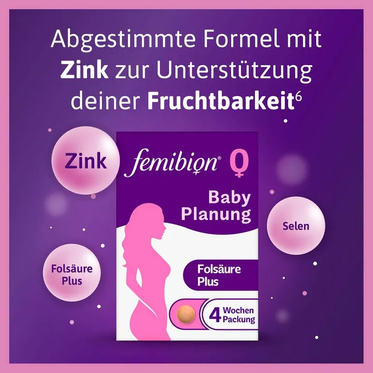 shopapotheke Femibion® 0 BabyPlanung Nahrungsergänzungsmittel mit Folsäure Plus² - Jetzt 10% mit Code "Fem10" sparen* Saisonale Angebote