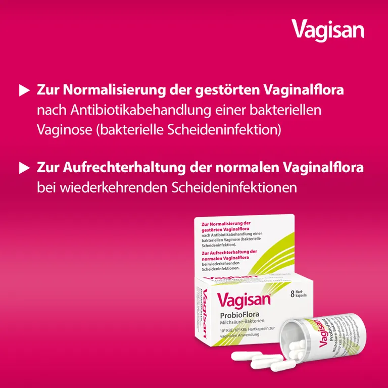 shopapotheke Vagisan ProbioFlora Milchsäure-Bakterien: Vaginalkapseln zum Aufbau der Scheidenflora und Wiederherstellung des natürlichen vaginalen pH-Werts Tiefpreis