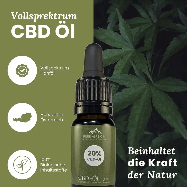 shopapotheke Pure Alps CBD Vollspektrum Öl Tropfen 5% Nur für heute