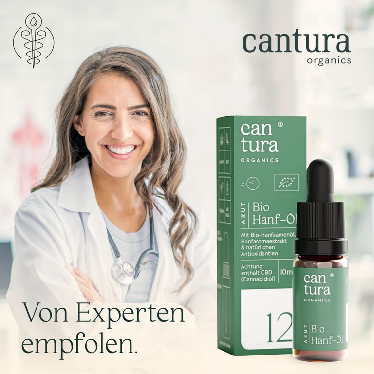 shopapotheke BIO-CBD-ÖL AKUT : 300 CBD-Tropfen mit 12% BIO-CBD von CANTURA® als Vollspektrum-Hanföl (Cannabis-Öl) Riesige Rabatte