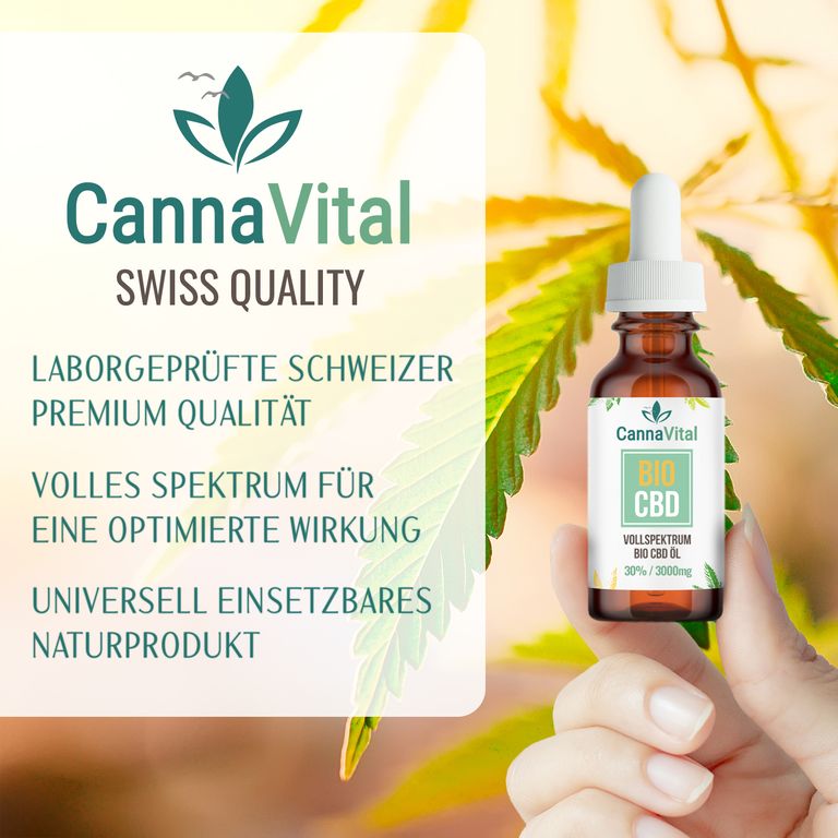 shopapotheke CannaVital® Bio CBD Öl Vollspektrum 30% Tropfen mit Cannabidiol 10 ml Rabatte dieses Monats