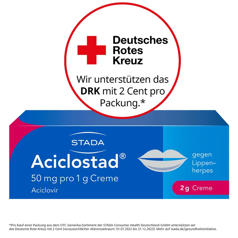 shopapotheke Aciclostad® Creme gegen Lippenherpes hemmt die Viren-Vermehrung und lindert wirksam Schmerzen und Juckreiz Schlussverkauf