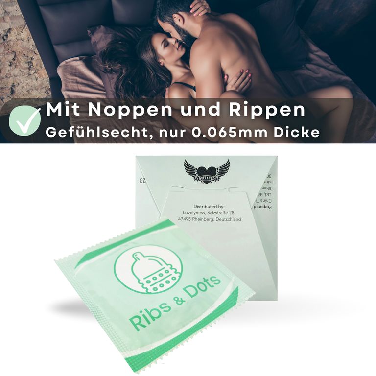 shopapotheke Lovelyness - Kondome mit Noppen und Rippen Neueste Mode