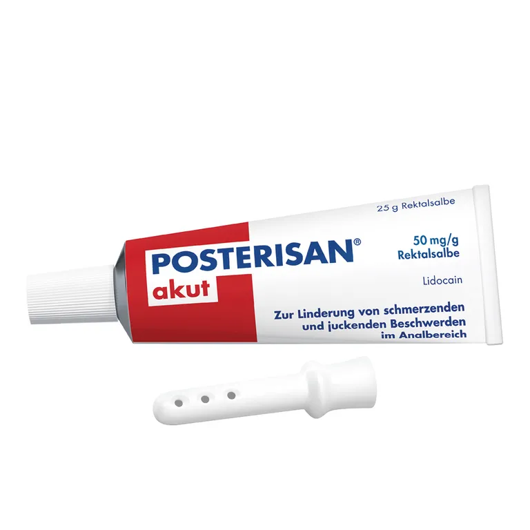 shopapotheke Posterisan akut Hämorrhoidensalbe (Lidocain) bei starkem Juckreiz Schmerzen im Analbereich 25 g Salbe