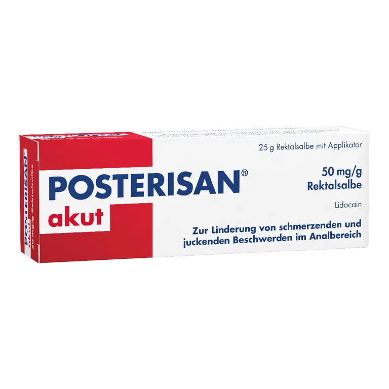 shopapotheke Posterisan akut Hämorrhoidensalbe (Lidocain) bei starkem Juckreiz Schmerzen im Analbereich 25 g Salbe Bestseller