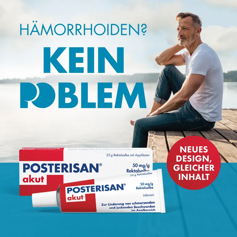 shopapotheke Posterisan akut Hämorrhoidensalbe (Lidocain) bei starkem Juckreiz Schmerzen im Analbereich 25 g Salbe Bestseller