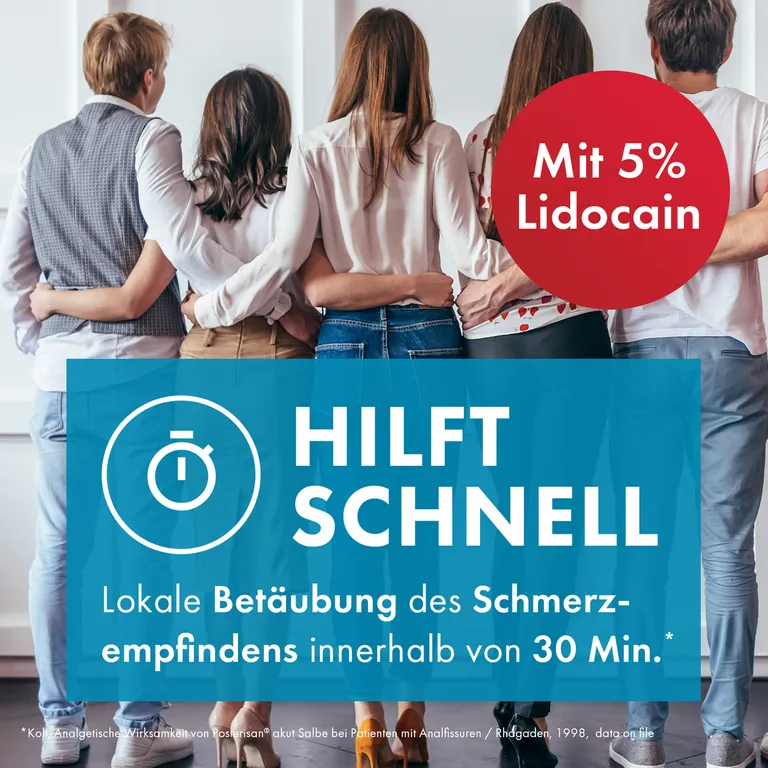 shopapotheke Posterisan akut Hämorrhoidensalbe (Lidocain) bei starkem Juckreiz Schmerzen im Analbereich 25 g Salbe Bestseller