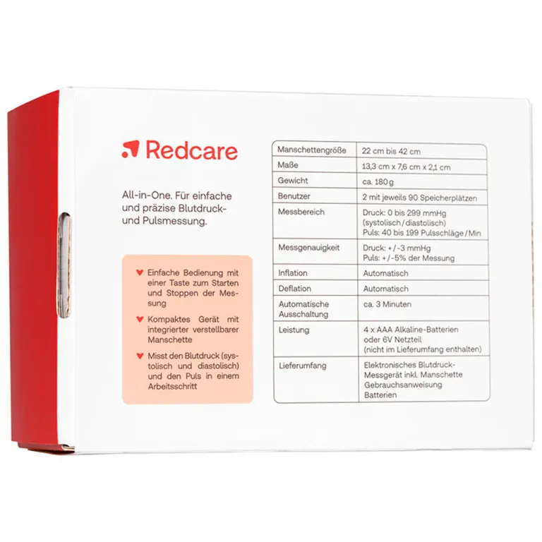 shopapotheke Redcare Blutdruckmessgerät für eine präzise Blutdruck- und Pulsmessung Günstiger Verkauf