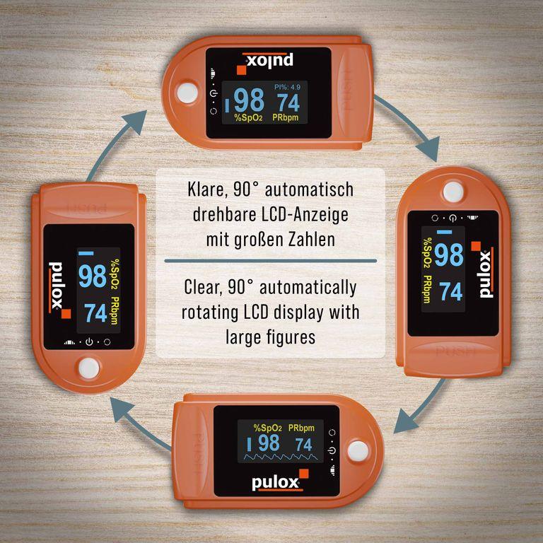 shopapotheke Pulox PO-200 Solo - Finger-Pulsoximeter - Orange Kostenloser Versand