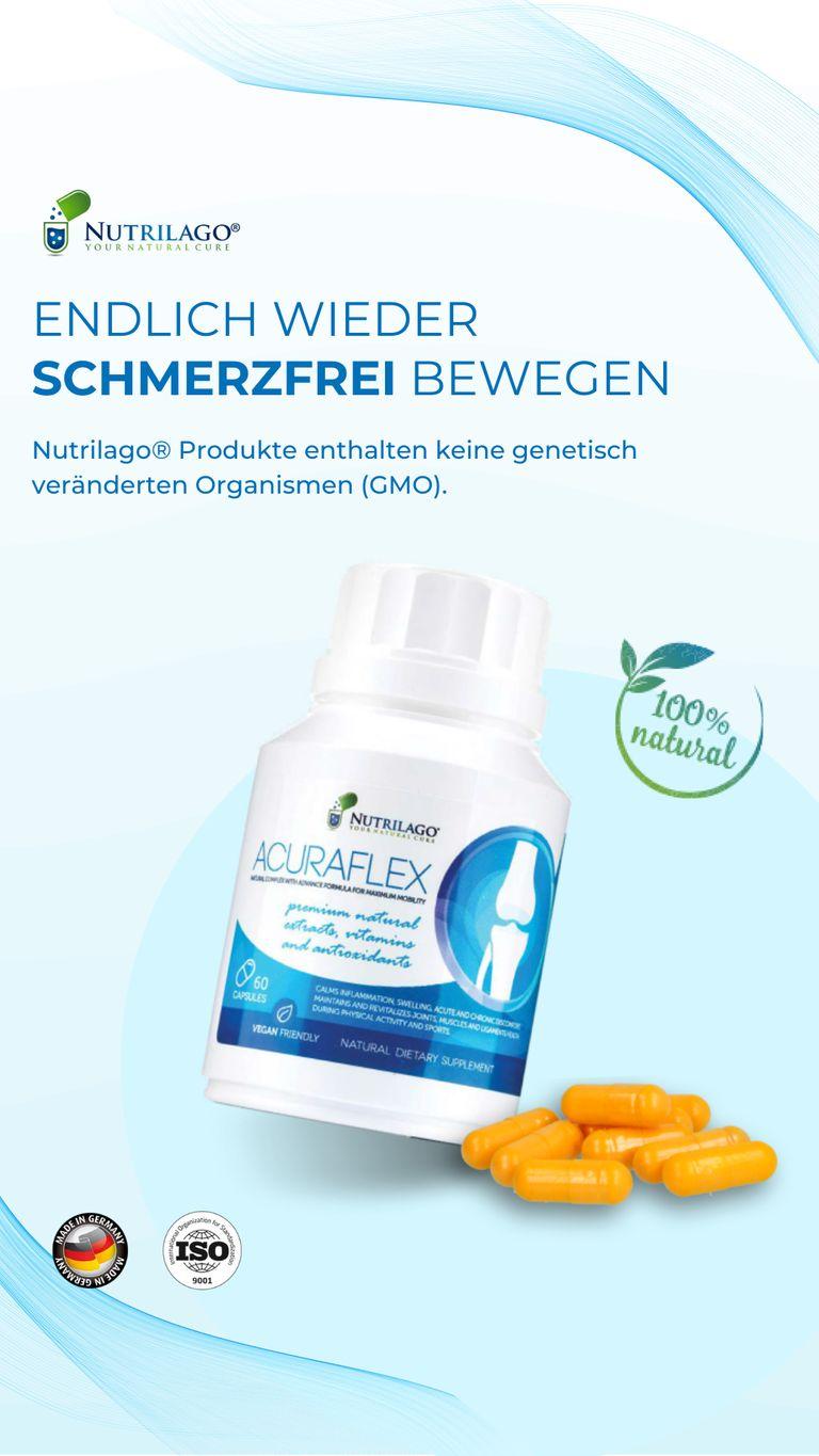 shopapotheke Nutrilago® ACURAFLEX Kapseln - Nahrungsergänzung für Gelenke Knorpel und MEHR BEWEGLICHKEIT Zeitlich begrenztes Angebot