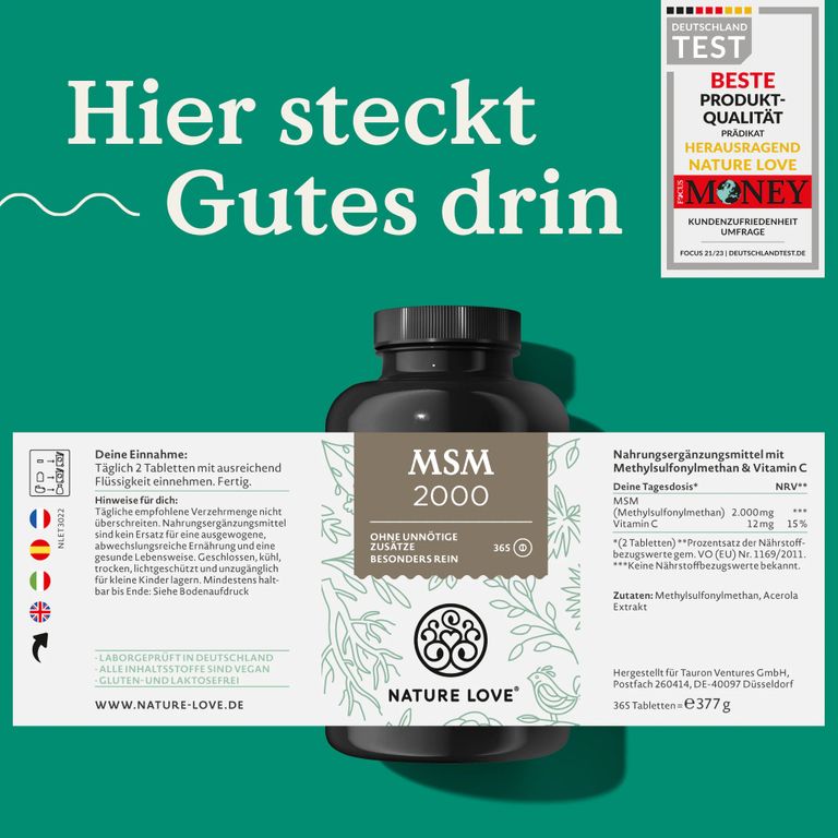 shopapotheke NATURE LOVE® MSM Exklusive Angebote