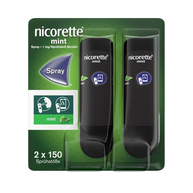 shopapotheke nicorette mint Spray zum Rauchen aufhören mit App-Funktion
