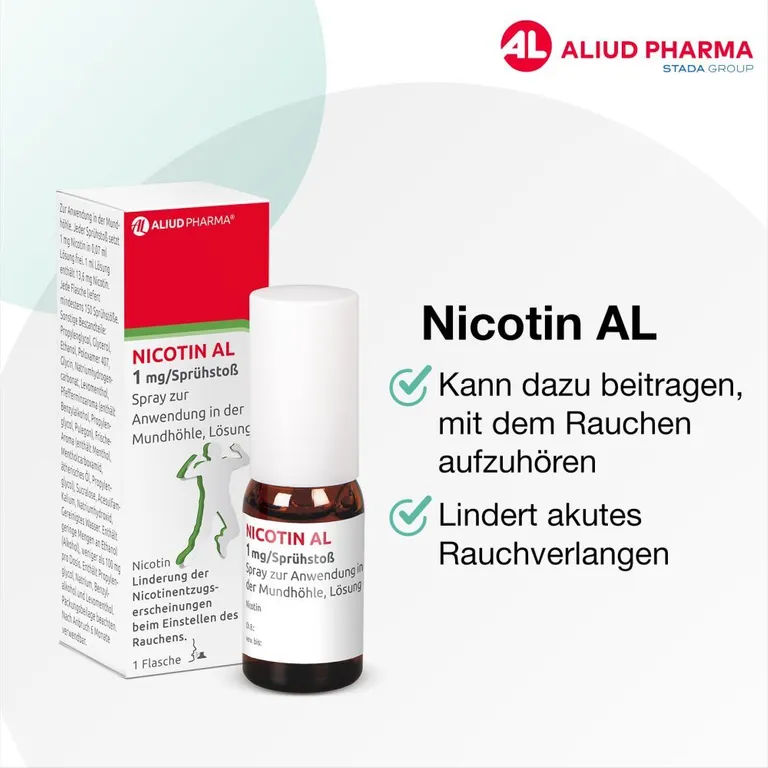 shopapotheke Nicotin AL 1 mg / Sprühstoß zur Rauchentwöhnung Begrenzt auf 3 Tage