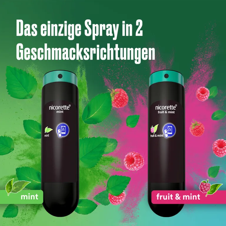 shopapotheke nicorette fruit & mint Spray zum Rauchen aufhören mit App-Funktion Auslauf