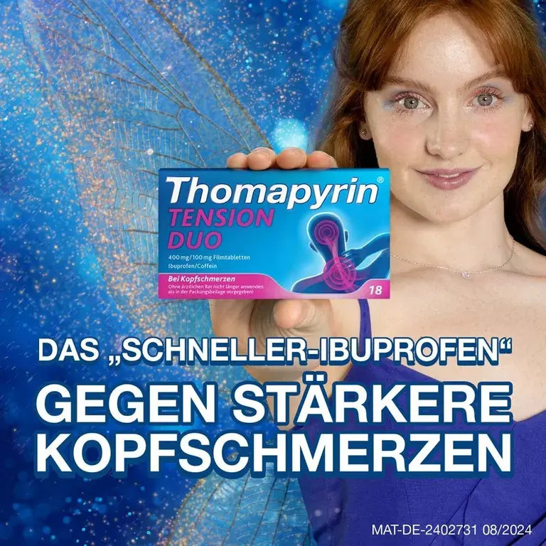 shopapotheke Thomapyrin TENSION DUO bei Kopfschmerzen: Ibuprofen/Coffein Exklusive Angebote
