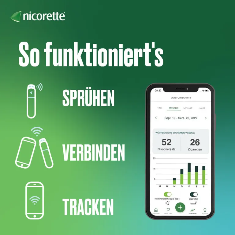 shopapotheke nicorette mint Spray zum Rauchen aufhören mit App-Funktion Schlussverkauf