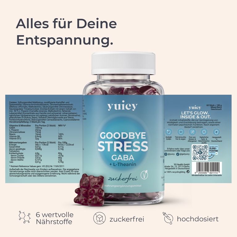 shopapotheke yuicy® Good Bye Stress gummies- für mehr Entspannung Neuheiten
