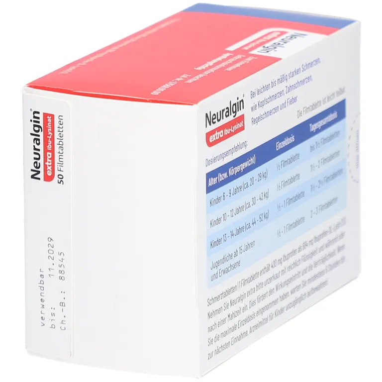 shopapotheke Neuralgin® extra Ibu Lysinat Filmtabletten Riesige Ersparnisse