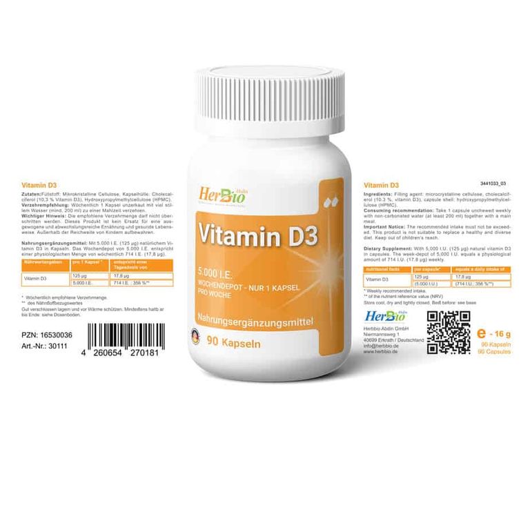 shopapotheke HerbBio Vitamin D3 5000 I.E Kostenlose Rückgabe