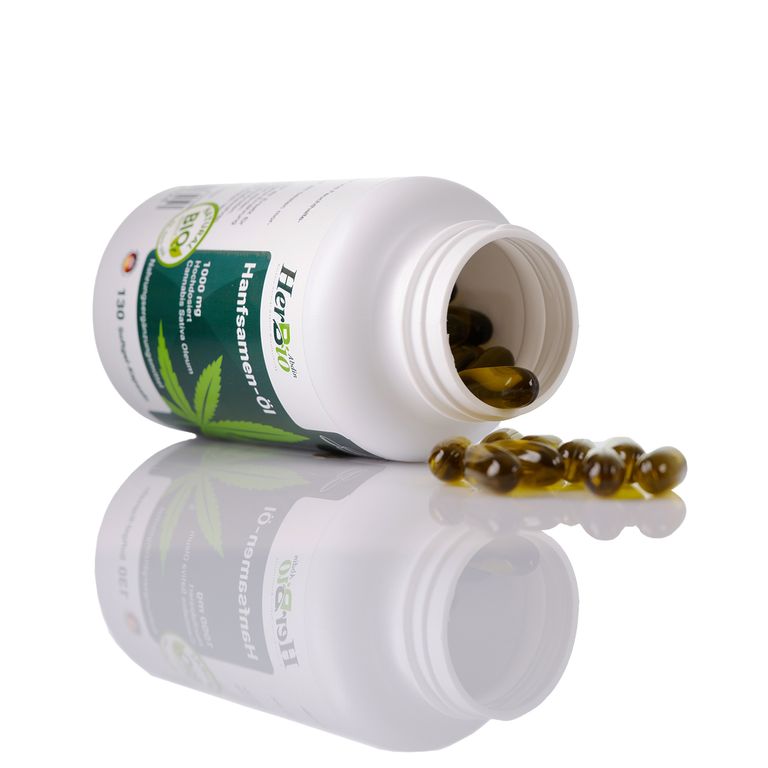 shopapotheke HerbBio bio Hanfsamen-Öl 1000mg Begrenzte Freigabe