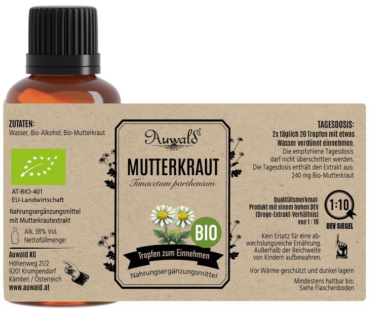 shopapotheke Auwald - Mutterkraut Tinktur (Extrakt Tropfen Auszug) Online